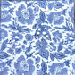 4 x block print floral cotton napkin blue and white