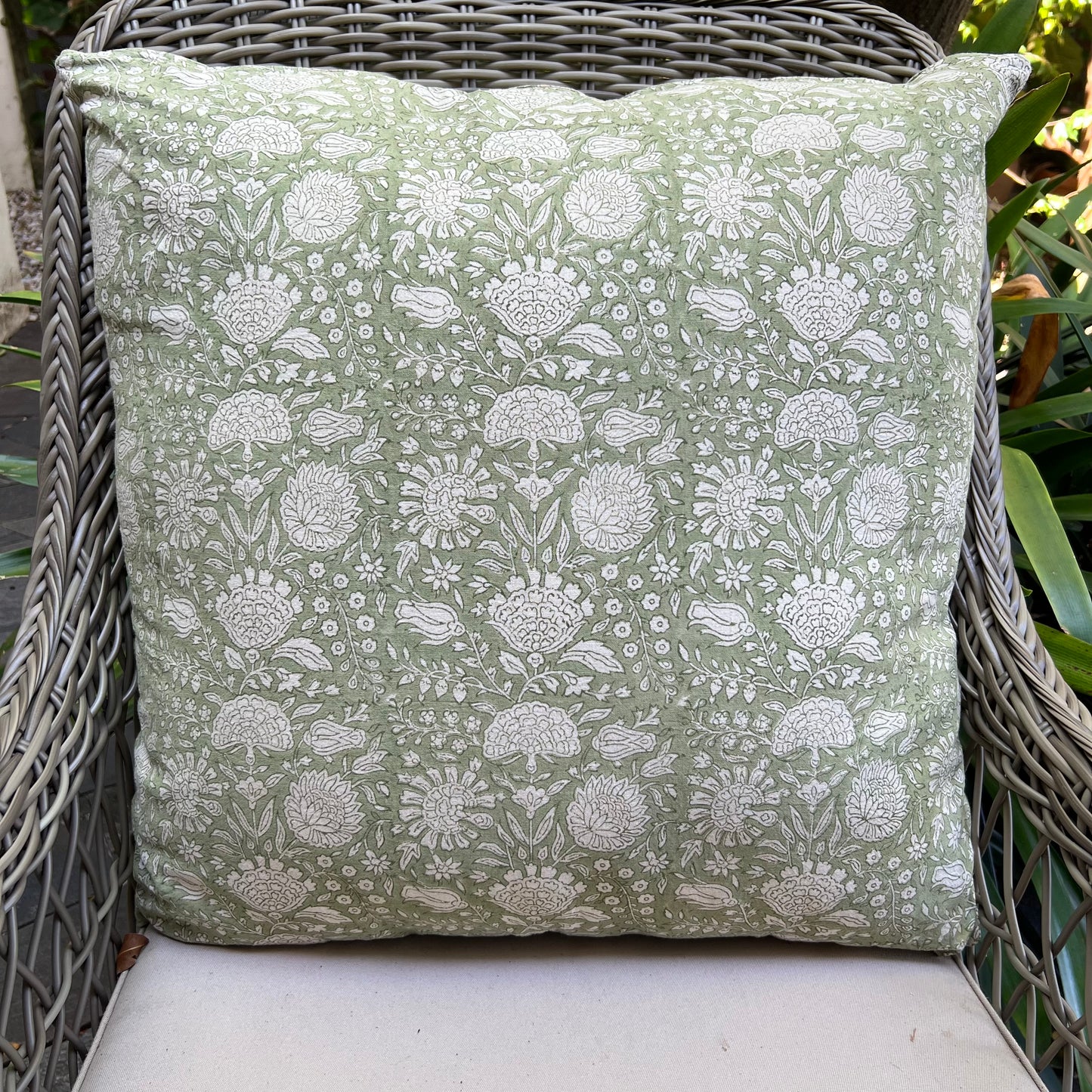 blockprint cotton cushion cover