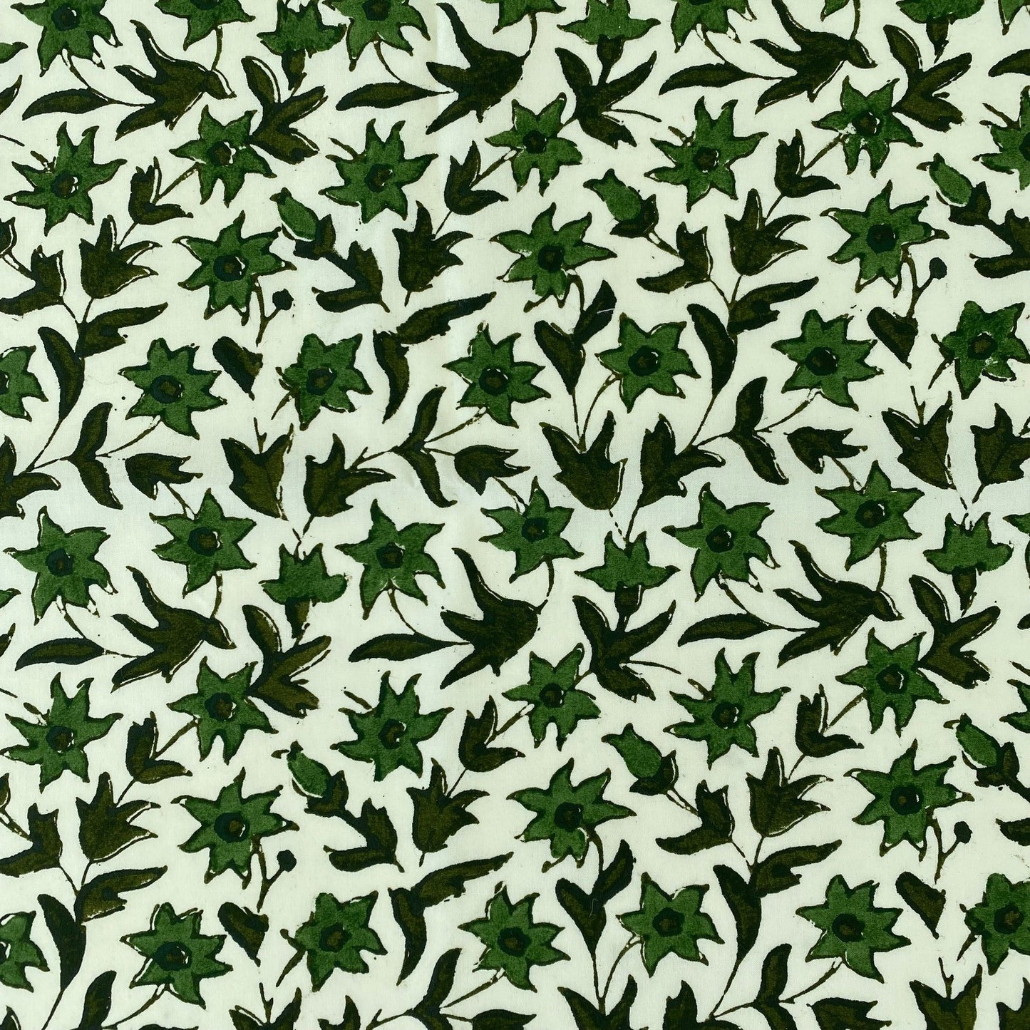 4 x block print jodhpur cotton napkin olive