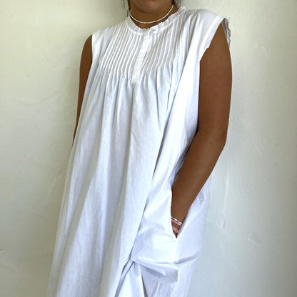 cotton pleated sleeveless dress 25